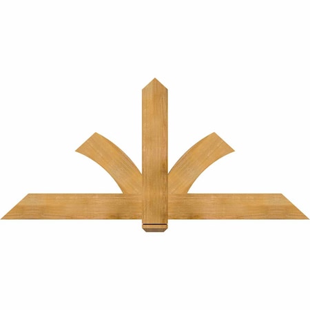 Ekena Millwork Redmond Rough Sawn Timber Gable Bracket, Western Red Cedar, 72"W x 33"H x 2"D x 6"F, 11/12 Pitch GBW072X33X0206RED00RWR